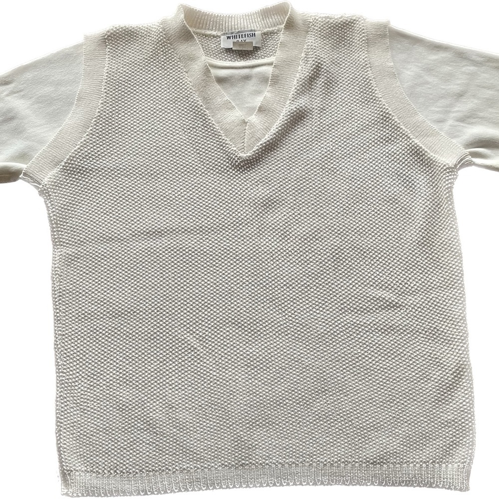 Rare Vintage NEW Whitefish Bay 90s sweater shirt off white Size Small